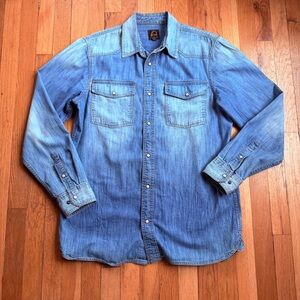 Overland denim western snap shirt